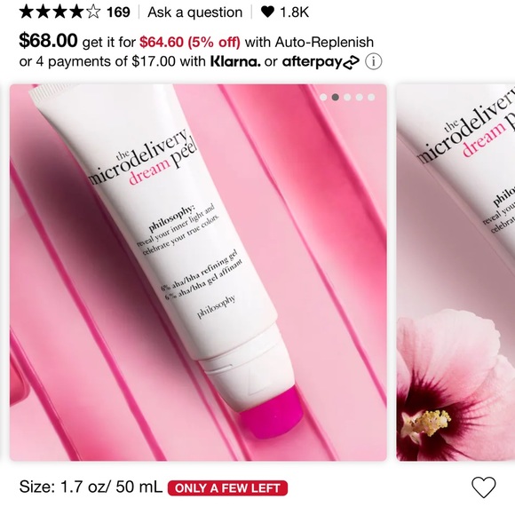 PHILOSOPHY THE MICRODELIVERY DREAM PEEL 6% aha/bha Gel  1.7fl.oz 50 ml Sephora - Picture 4 of 4